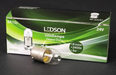 Ampoule Ledson 24V/BA15S 2800K (Blanc chaud) - Tout pour votre voiture et  camion Delrue