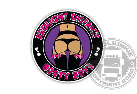 RED LIGHT DISTRICT BOOTY BOYS STICKER 