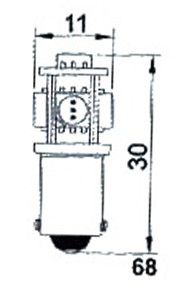 T4W BA9s BLANC HIGH-POWER