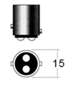 -LAMP XENON LOOK - 360  13 DIODE  P21/5W BAY15d