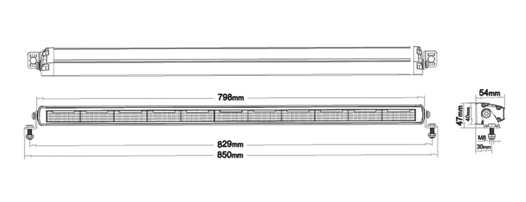 LEDSON Phoenix+ LED BAR 40&quot; (102CM)  - AVEC FONCTION STROBOSCOPIQUE