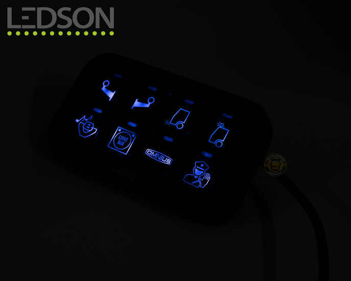 LEDSON COMMANDER GEN2 - PANNEAU DE COMMUTATION RELAIS - 8 SORTIES - BLUETOOTH / APP CONTROL / RGB