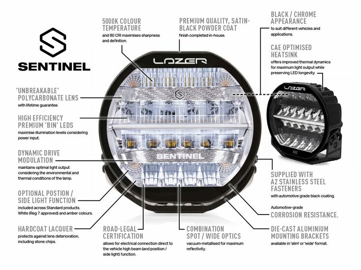 LAZER - LED SENTINEL CHROME