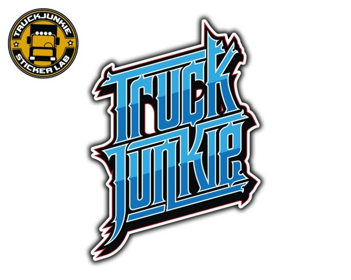 TRUCKJUNKIE BLUE - FULL PRINT AUTOCOLLANT