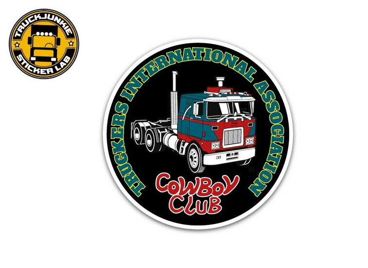 TIA COWBOY CLUB STICKER BLACK