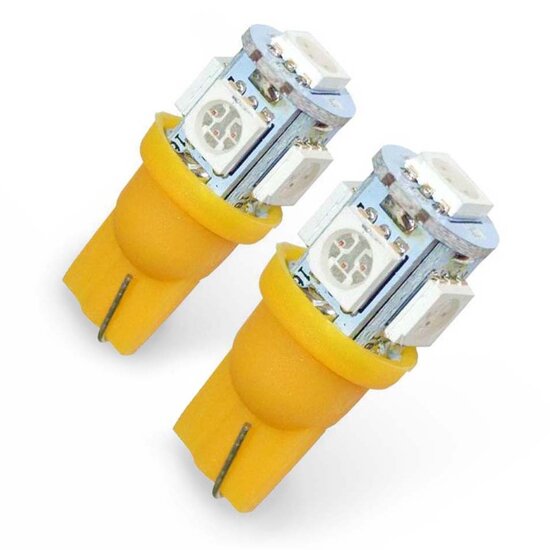 LED JAUNE/ORANGE 5xSMD W5W 