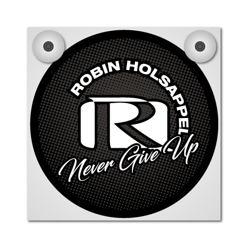 ROBIN HOLSAPPEL - NEVER GIVE UP - LIGHTBOX DELUXE - PLAQUE AVANT L&Acirc;CHE