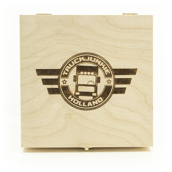 Wooden Gift Box with Truckjunkie logo