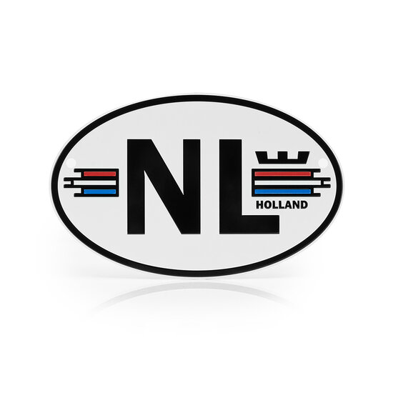 NL EMBOSSED ALUMINIUM EMBLEM 18X11,5CM