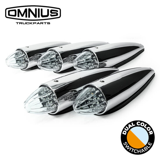 CRAZY DEAL 5X OMNIUS - LAMPE TORPILLE LED - BICOLORE - ORANGE/BLANC