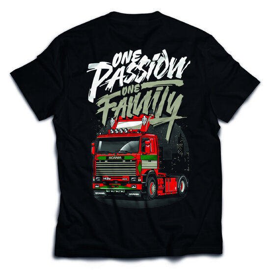 TRUCKJUNKIE ONE PASSION ONE FAMILY - TRUCK - CAMION - T-SHIRT