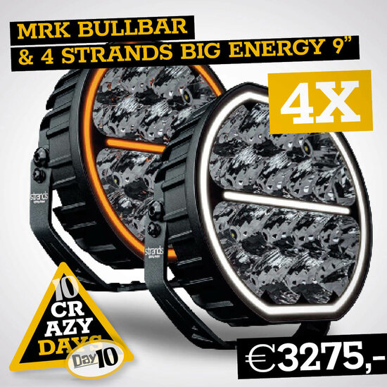 BULLBAR MRK MODEL X AVEC 4X BRINS BIG ENERGY 9&quot;