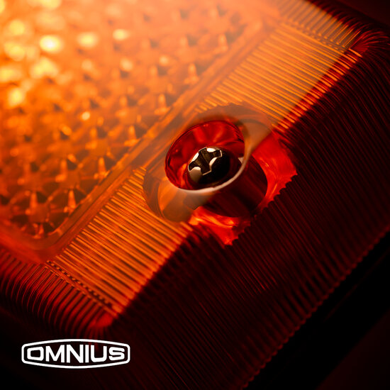 OMNIUS FEU DE POSITION LAT&Eacute;RAL &Agrave; LED - LED ORANGE / LENTILLE ORANGE - FEU CLIGNOTANT