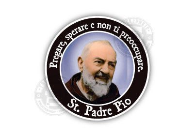 padre pio sticker raamsticker