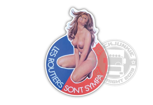 LES ROUTIERS SONT SYMPA - PIN-UP GIRL - FULL PRINT AUTOCOLLANT