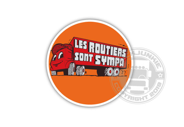 LES ROUTIERS SONT SYMPA - CAMION - FULL PRINT AUTOCOLLANT