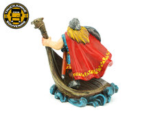 VIKING AVEC BOUCLIER SUR UN BATEAU - DANEMARK - 10CM