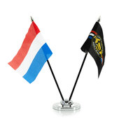 DUBBEL - LANDVLAG INCL. CHROOM BASIS