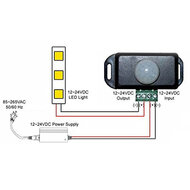 LEDSON PIR SENSOR FOR INTERIOR LIGHTING (12 / 24V) WIRING