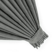 FULL CURTAIN SET - GRAY AND GARGOLA FRINGES