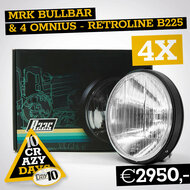 BARRE DE BULLE MRK MODEL X AVEC 4X PROJECTEUR OMNIUS RETROLINE B225