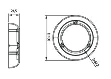 COUVERCLE INT&Eacute;GR&Eacute; - PROJECTEUR INT&Eacute;RIEUR