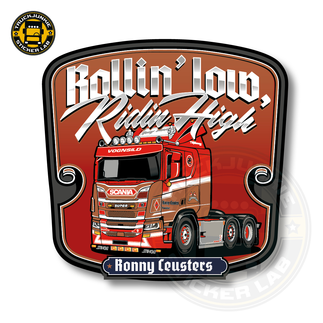 ROLLIN' LOW RONNY CEUSTERS - AUTOCOLLANT FULL PRINT 